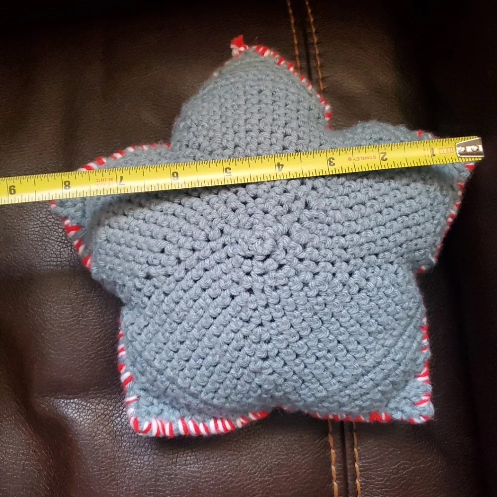 Crocheted star pillow or ornament